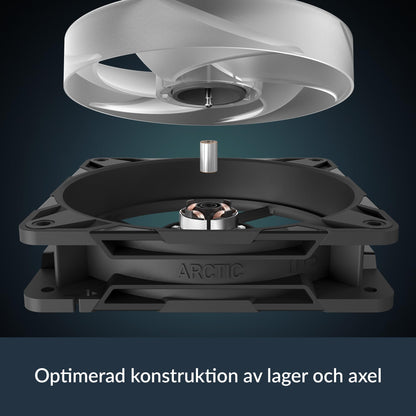ARCTIC P12 Pro Reverse A-RGB – 120 mm Premium Fan with Reverse Airflow, PWM Fan with Y Cable Splitter, 500-3000 RPM, 0 RPM <5% PWM, 5V Digital RGB, hydrodynamic Bearing, 4-Pin - Black