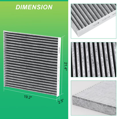 CF11671 Cabin Air Filter Replacement CP671 Compatible with RAM 1500/2500/3500 2016-2024,1500 CLASSIC/4500/5500 2016-2023;Jeep Wagoneer 2022-2023;Mazda CX-7 2007-2012 includes Activated Carbon 3 Packs