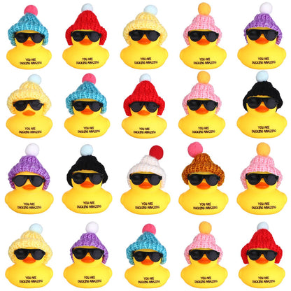 20Sets Employee Appreciation Gifts You're Ducking Awesome Pun Cards Mini Rubber Ducks with Glasses and Hats for Coworker