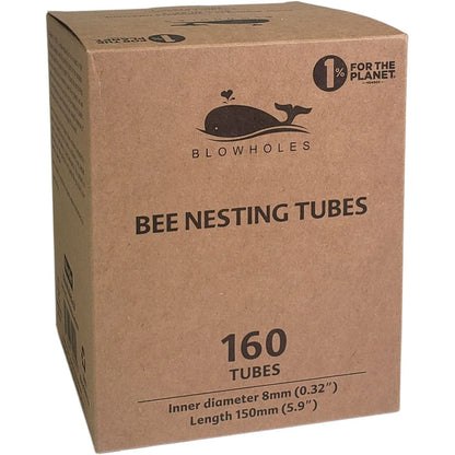 Blowholes 160 Pieces Mason Bee Tubes 5.9" Length, 0.32" Inner Diameter, Kraft Paper Bee Nesting Tubes, Paper Inserts for Mason Bee Houses
