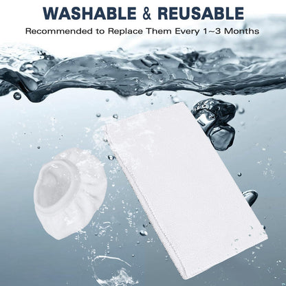 Waitbird 6 Pack Microfiber Mop Pads and 3 Pack Ironing Cloths Set Replacement, Compatible Steam Cleaner STC-EU168, Washable and Reusable