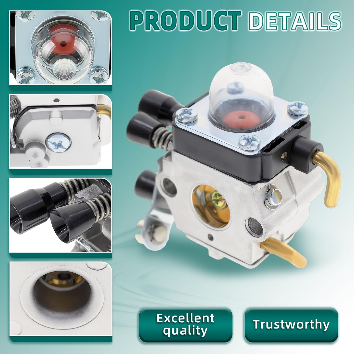 C1Q-S97 Carburetor for STIHL FS38 FS45 FS46 FS55 KM55 HL45 FS45L FS45C FS46C FS55C FS55R FS55RC FS85 FS80R FS85R FS85T FS85RX String Trimmer Weed Eater with Air Fuel Filter Tune-up Kit