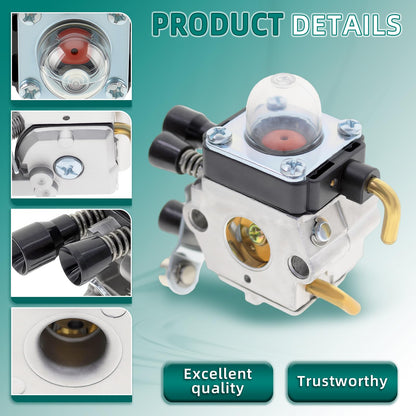 C1Q-S97 Carburetor for STIHL FS38 FS45 FS46 FS55 KM55 HL45 FS45L FS45C FS46C FS55C FS55R FS55RC FS85 FS80R FS85R FS85T FS85RX String Trimmer Weed Eater with Air Fuel Filter Tune-up Kit