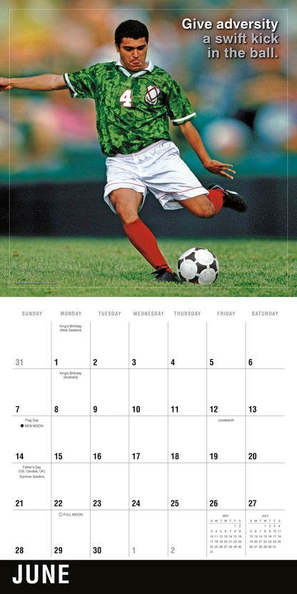 Soccer 2026 Wall Calendar, 16-Months Sports Calendar, 12" x 12"