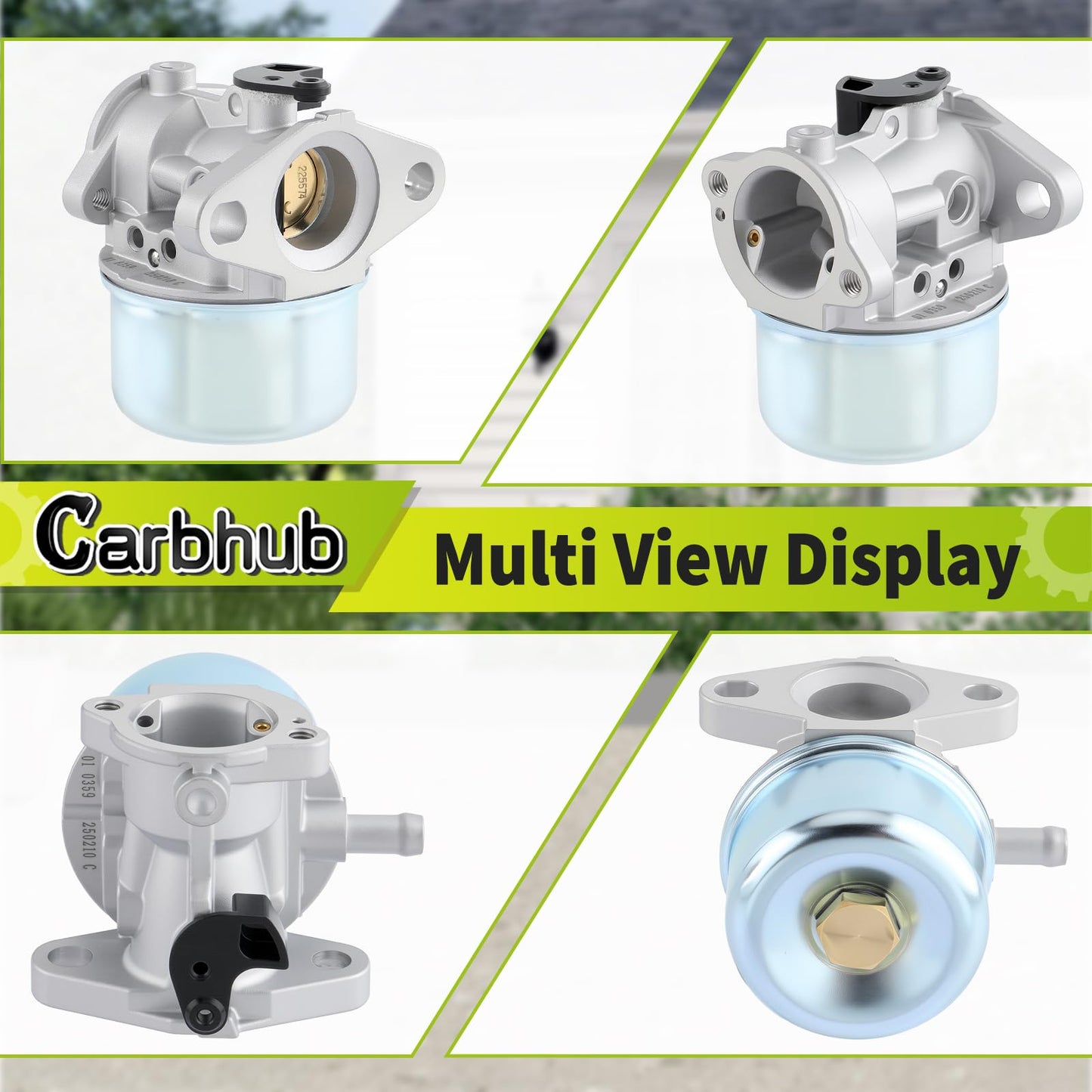 Carbhub 799868 Carburetor Fits 498170 497586 497314 698444 498254 497347 Models with Gasket and O-Ring, 4-7 hp Engines with No Choke (799868)