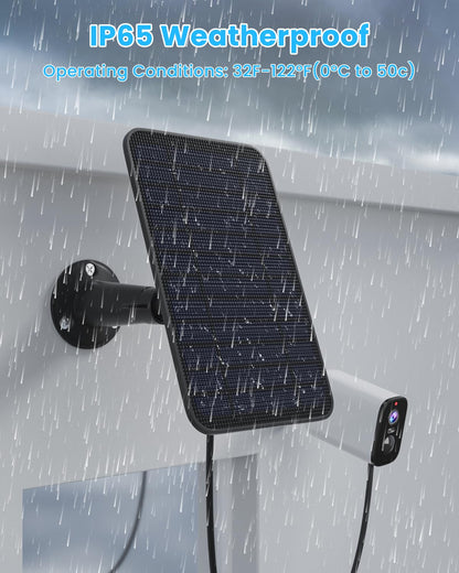 5W Solar Panel Charger Compatible with Blink Outdoor/Outdoor(3rd Gen)/XT XT2 Camera, Solar Panel for Blink Camera, 13.1ft Charging Cable & Rubber Plug, IP65 Weatherproof with Secure Wall Mount, 1 Pack
