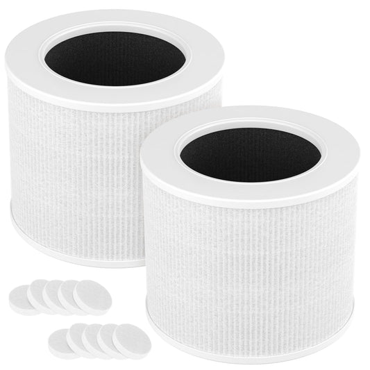 2-Pack Core Mini Filter Compatible with LEVOIT Core Mini Air Purifie-r, 3-in-1 Efficiency Activated Carbon Pre-filter for LEVOIT Core Mini Replacement Filter