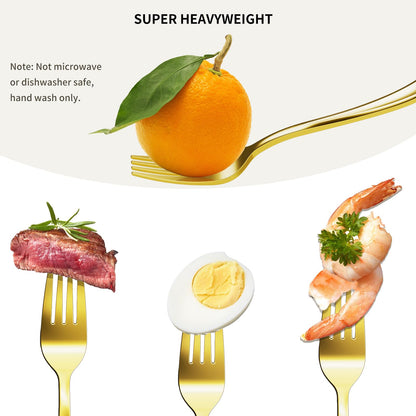 PYAILI Plastic Cutlery Sets - 120 Piece Gold Heavyweight Cutlery Set，Reusable Plastic Flatware Includes 40 Forks, 40 Spoons, 40 Knives，Perfect Gold Plastic Cutlery