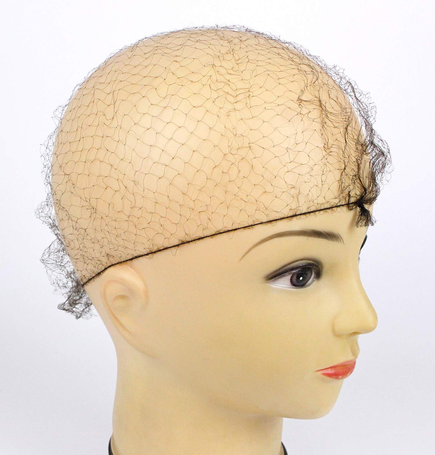 Yes!Fresh Hair Net 144Pcs, Lightweight, 22" Hair Nets Elasticity Invisible Elastic Mesh for Food Service, Ballet Bun, Sleeping, Women and Wig, Nylon Invisible Hairnet(Brown)