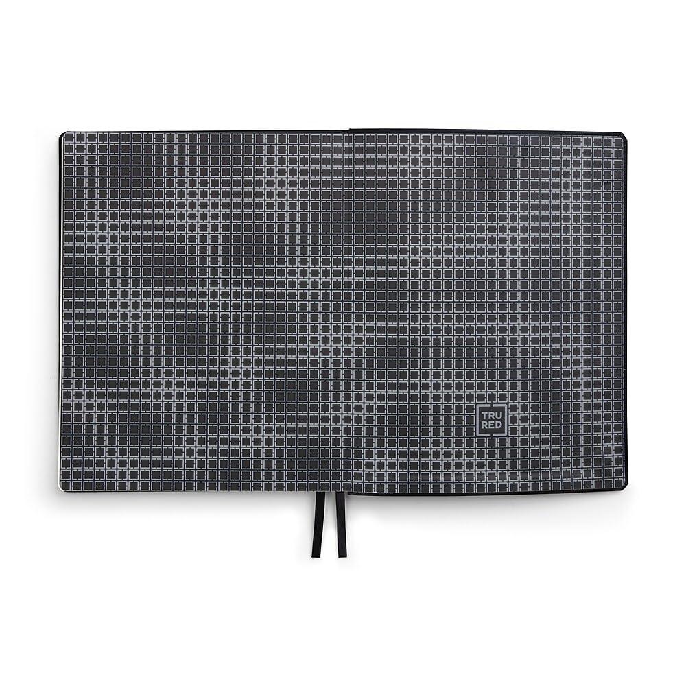 TRU RED Large Flexible Cover Ruled Journal - Black
