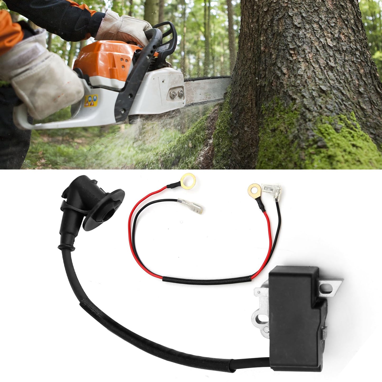 Vkinman 4238 400 1301 Ignition Coil Module Magneto with Wire, Replacement for Stihl TS410 TS420 Concrete Cut-Off Saw, Replaces 4238 400 1301 4238 400 1307 42384001301 42384001307