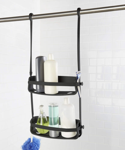 Umbra Flex Shower Storage Accessories with Patented Gel-Lock Technology Suction Cup, Black