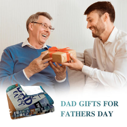 Birthday Gifts for Dad from Daughter Son Kids, Best Dad Ever Gifts for Christmas Birthday, Gifts for Dads Who Have Everything, Soft Father Throw Blanket for Couch 60"x 50"