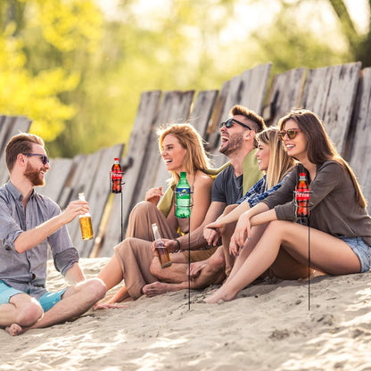 Urban Deco Heavy Duty Drink Holder Set of 7, Outdoor Yard Drink Holder Stakes, 4 Packs Plus Extra 3