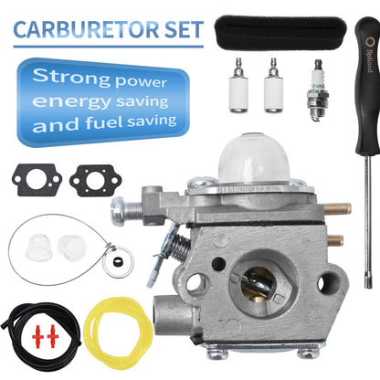 753-06190 Carburetor Replacement Fit for Troy Bilt TB22 TB21EC TB22EC TB32EC TB42EC TB80EC TB2040XP Trimmer Weed Eater Murray M2500 M2510 Brushcutter with Screwdriver Spark Plug Carburetor Kit