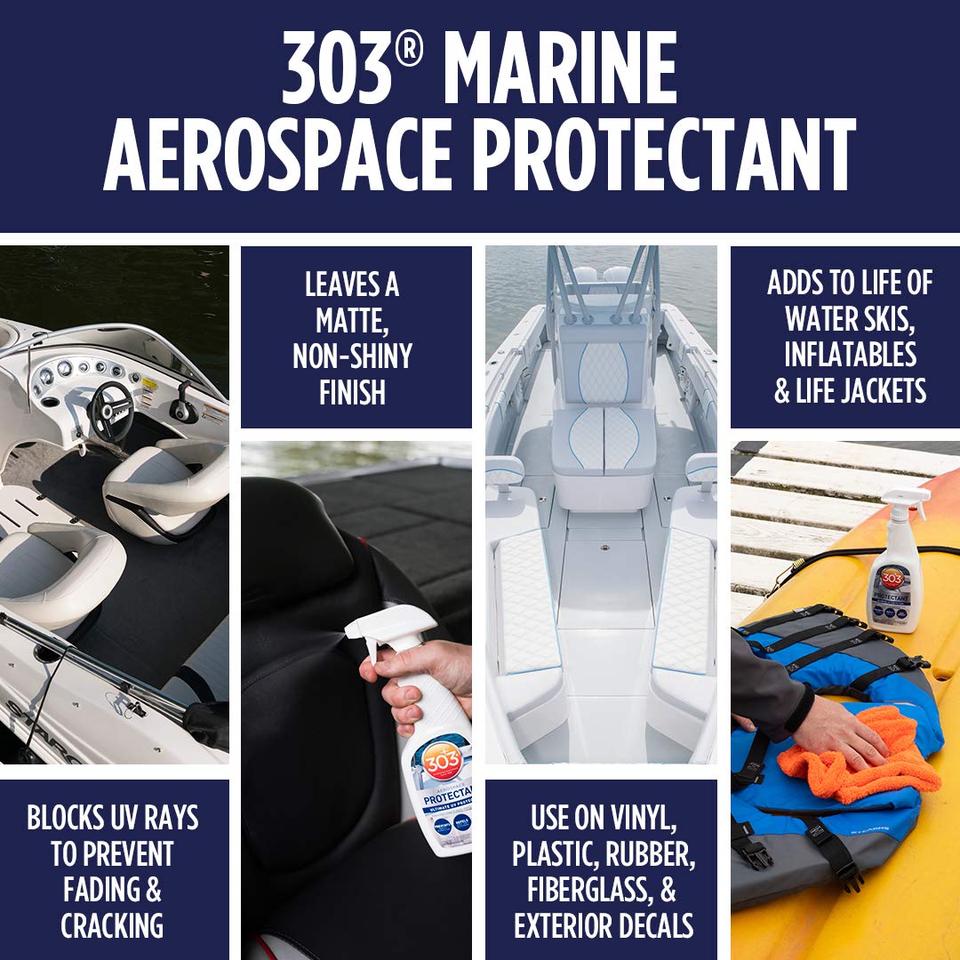 303 Marine Aerospace Protectant - Provides Superior UV Protection, Repels Dust, Dirt, and Staining, Dries to A Smooth, Matte Finish, Restores and Maintains A Like-New Appearance, 32oz (30306) 946 ml (Pack of 1)