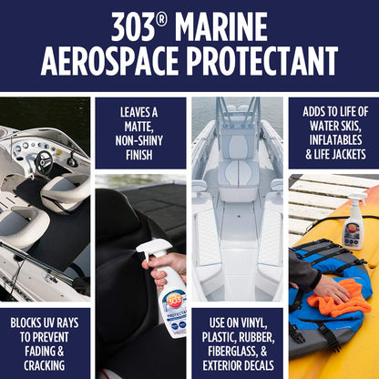 303 Marine Aerospace Protectant - Provides Superior UV Protection, Repels Dust, Dirt, and Staining, Dries to A Smooth, Matte Finish, Restores and Maintains A Like-New Appearance, 32oz (30306) 946 ml (Pack of 1)