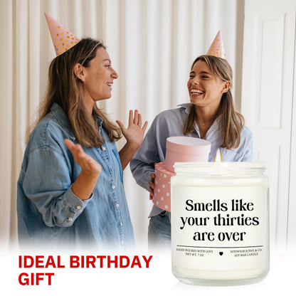 40th Birthday Gifts Women Men, Forty Birthday Candle, 1986 40th Birthday Decorations for Women Men, 40 Year Old Bday Gifts for Friend, Sister, Wife, Husband, Handmade, 7oz
