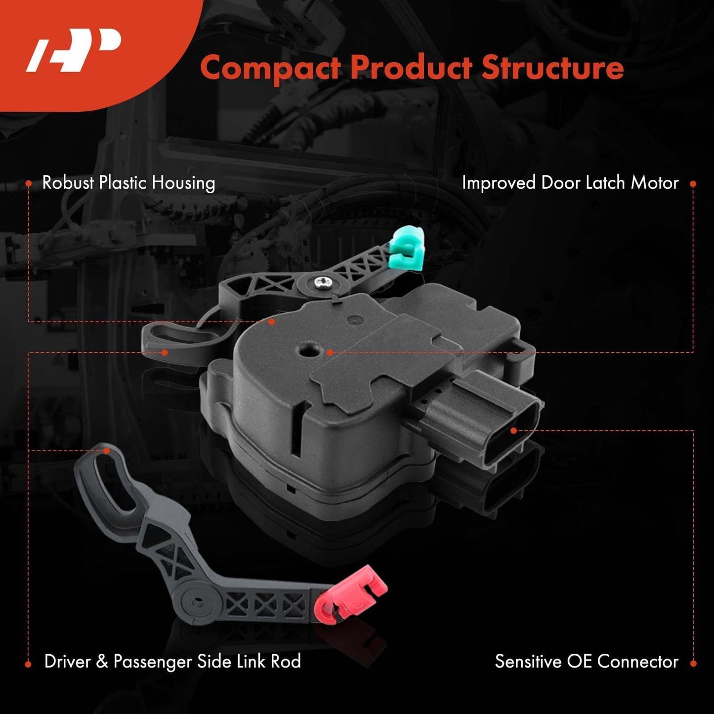 A-Premium Left or Right Sliding Door Lock Latch Actuator Compatible with Chrysler Town & Country 2001-2016 & Dodge Caravan 2001-2007 Grand Caravan 2001-2019 & Ram C/V 2012-2015, MPV Replace# 4717960AA