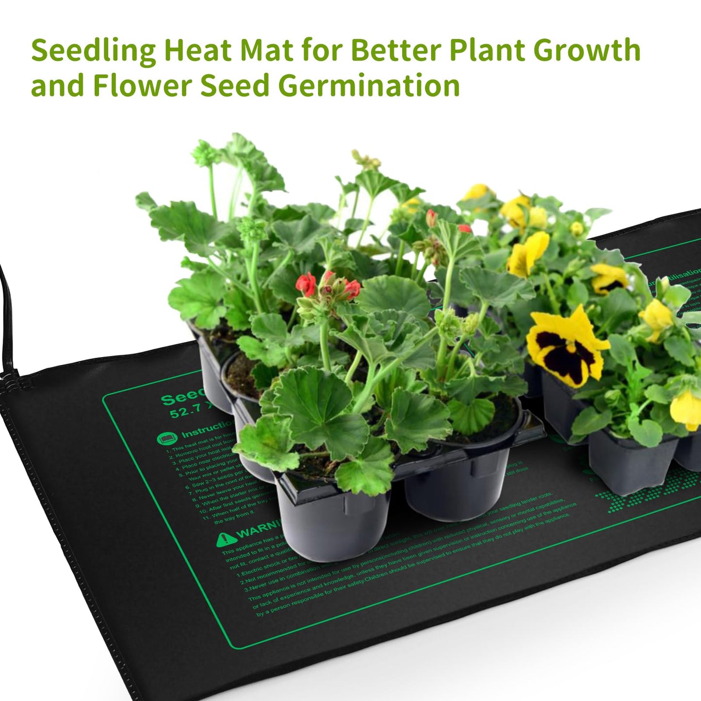 Seedling Heat Mat, NAMO-TEK Durable Waterproof Seed Germination Heating Mat, Warm Hydroponic Heating Pad
