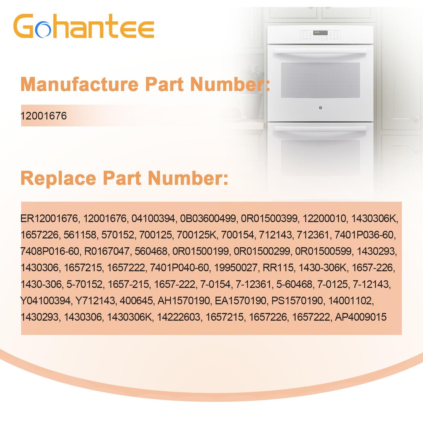 gohantee Burner Terminal Receptacle Block Kit Pack of 4 Replace # 12001676 Compatible with Kenmore Sears & Maytag