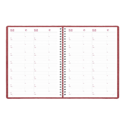 Brownline® 2026 Essential Weekly Planner, Appointment Book, 12 Months, January to December, Twin-Wire Binding, 11" x 8.5", Red (CB950.RED-26)