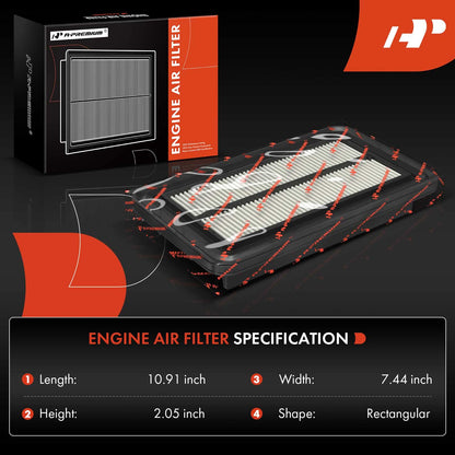 A-Premium Engine Air Filter Compatible with Mazda 3 2004-2013, 3 Sport 2009-2013, 5 2006-2010 2012-2017, 2.0L 2.3L 2.5L