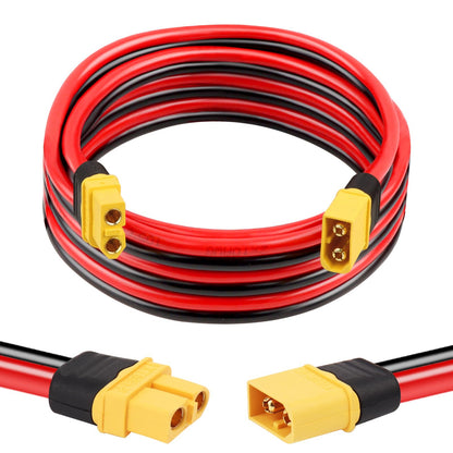 MOOKEERF XT60 Extension Cable - 10AWG 6FT with Male to Female Connector for Solar Panel, RC Battery, Portable Power Station