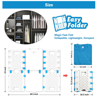 BoxLegend V4 Shirt Folding Board t Shirts Clothes Folder Durable Plastic Laundry folders Folding Boards for Adults and children, White