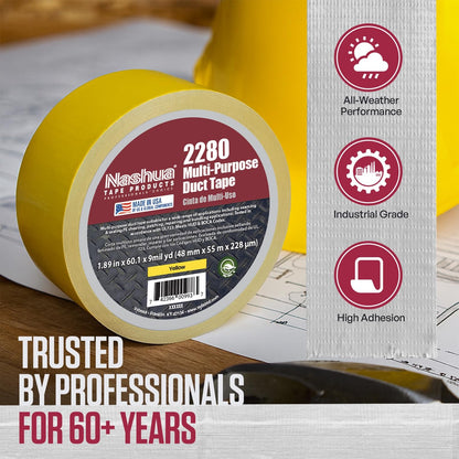 Nashua 2280 Tan Duct Tape, All Purpose, Water Resistant, 2.83 Inch x 60yds, 1 Roll