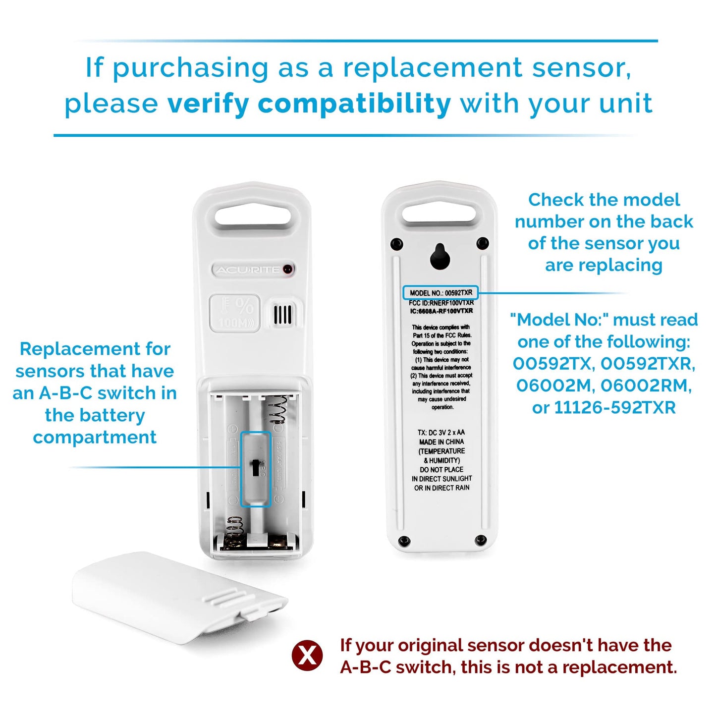 AcuRite 06002RM Wireless Temperature and Humidity Sensor