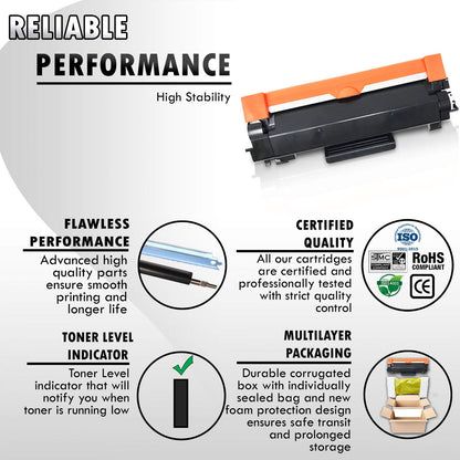 (CHIP Included) High Yield Inkfirst Toner Cartridge TN-760 TN760 Compatible Remanufactured for Brother TN-760 Black DCP-L2550DW HL-L2350DW HL-L2370DW HL-L2370DWXL HL-L2390DW HL-L2395DW MFC-L2710DW
