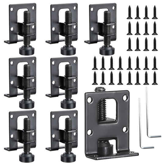 Supkiir 8 Pack Adjustable Leveling Feet, Heavy Duty Furniture Levelers, Black Adjustable Load Levelers Foot Table Leg Leveling Legs for Cabinet Chair Workbench Shelving Units Wardrobe