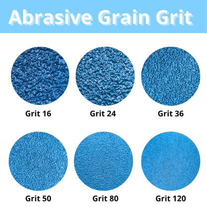 WA GRINDER 25PACK - 5'' Premium Zirconia Resin 24# Fiber Sanding Discs, 7/8'' inch Arbor, for Wood, Metal, Aluminum, Stainless Steel, Fiberglass, on Angle Grinder (Grit 24)
