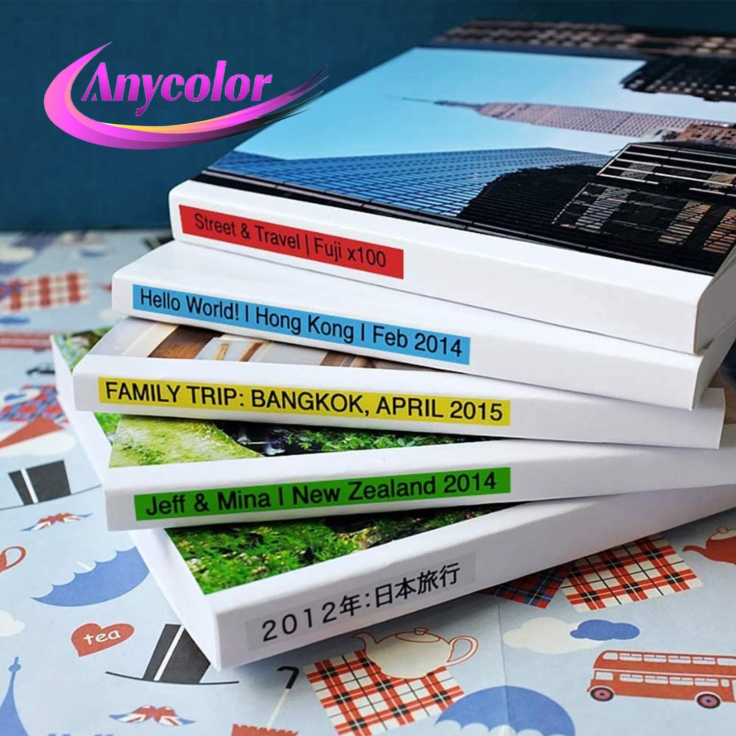 Anycolor Replacement for Dymo D1 Label Maker Refills 40513 45010 45016 45017 45018 45019 45021 Compatible with Dymo LabelManager 160 280 360D PnP 420P 220P 450 210D, 12mm x 7m (1/2'' x 23ft), 7 Packs
