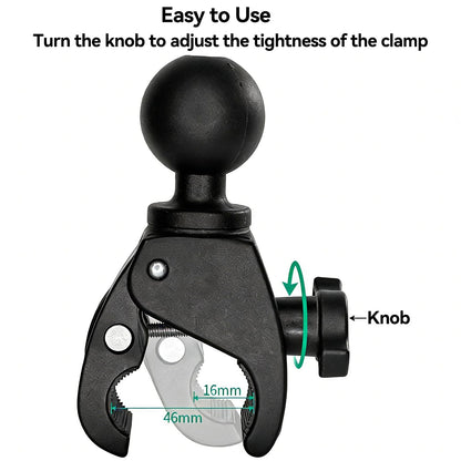 Strg 1.5'' Ball Mount Adapter with Small Tough-Claw Clamp, Compatible with RAM and 1.5" Ball Systems from iBolt and Tackform Enterprise Series