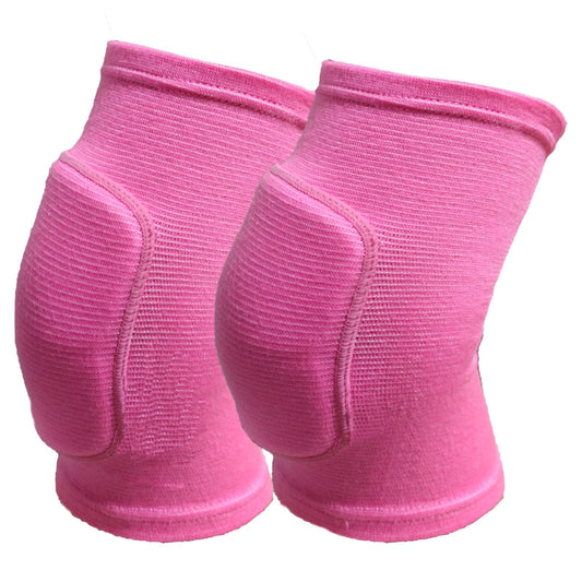 XINGJIEYUN Anti slip sponge, soft and breathable men's, women's, girls', and children's black knee pads suitable for sports scenes such as volleyball, football, dance, yoga, wrestling, running, cycling, etc (Pink, Medium)