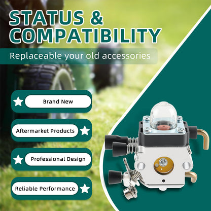 C1Q-S97 Carburetor for STIHL FS38 FS45 FS46 FS55 KM55 HL45 FS45L FS45C FS46C FS55C FS55R FS55RC FS85 FS80R FS85R FS85T FS85RX String Trimmer Weed Eater with Air Fuel Filter Tune-up Kit