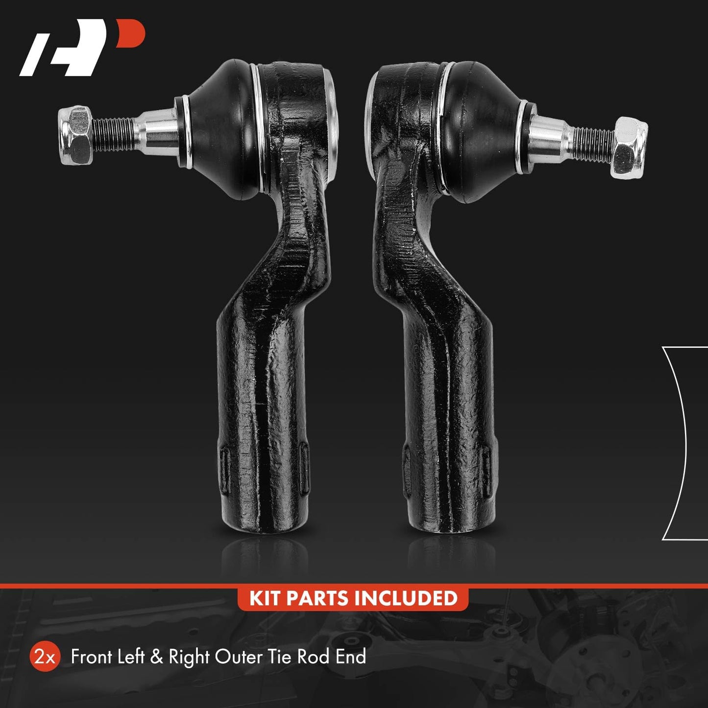 A-Premium 2 x Front Outer Tie Rod Ends, Compatible with Mazda 3 2004-2013, 3 Sport 2009-2013, 5 2006-2010 & 2012-2017