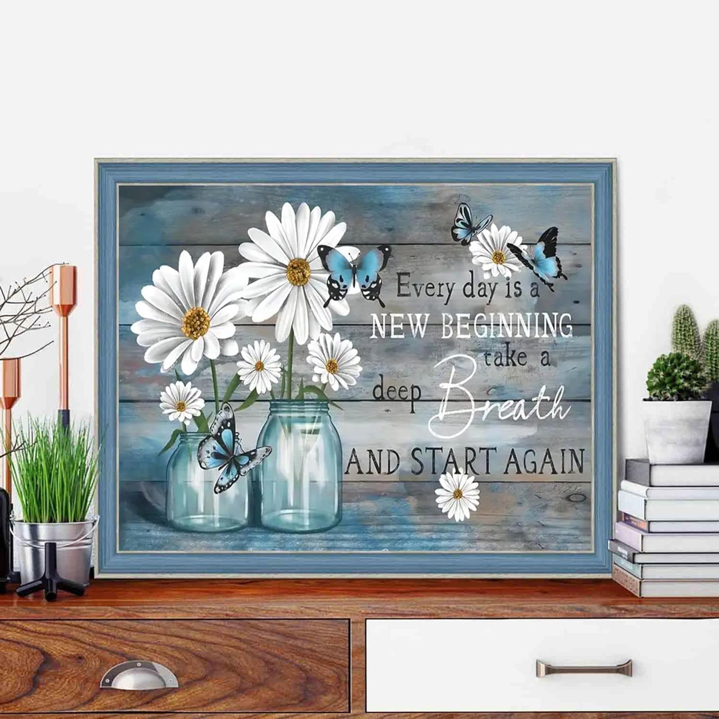 4 Pack Diamond Painting Kits for Adults,Inspirational Flower Diamond Art Kits for Adults,5D Full Drill DIY Diamond Dot Gem Art Kit Wall Home Decor Arts Craft 12x16 inch