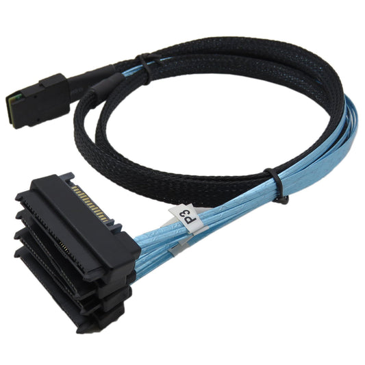 YIWENTEC Mini SAS 36 SFF-8087 to (4) SFF-8482 Connectors with SATA Power 1 m