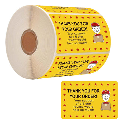 250 Pcs Tamper Evident Labels Thank You for Your Order Stickers 2 x 3 Inch - Food Delivery Tamper Evident Sealed for Freshness Labels Stickers for Food Package Takeout