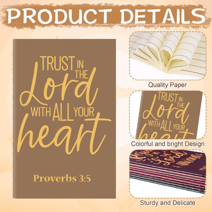 32 Pcs Bible Pens Notepads Gift Set Includes 16 Bible Verse Notebooks 16 Christian Pens Inspirational Notebooks Religious Journals for Church School Supplies