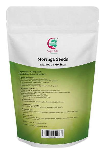 Yogi's Gift - Organic Moringa Oleifera Seeds 10 oz ~Approx 1000 Seeds | Indian Origin | Graines de Moringa