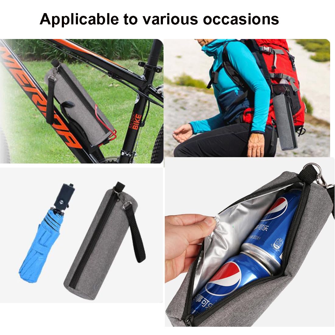 Small Cooler Bag, Beer Sleeve Cooler for Golf Bag, Soft Waterproof Drink Cooler for Outdoor Sports Daily Work Travel Hiking Camping,2 Packs
