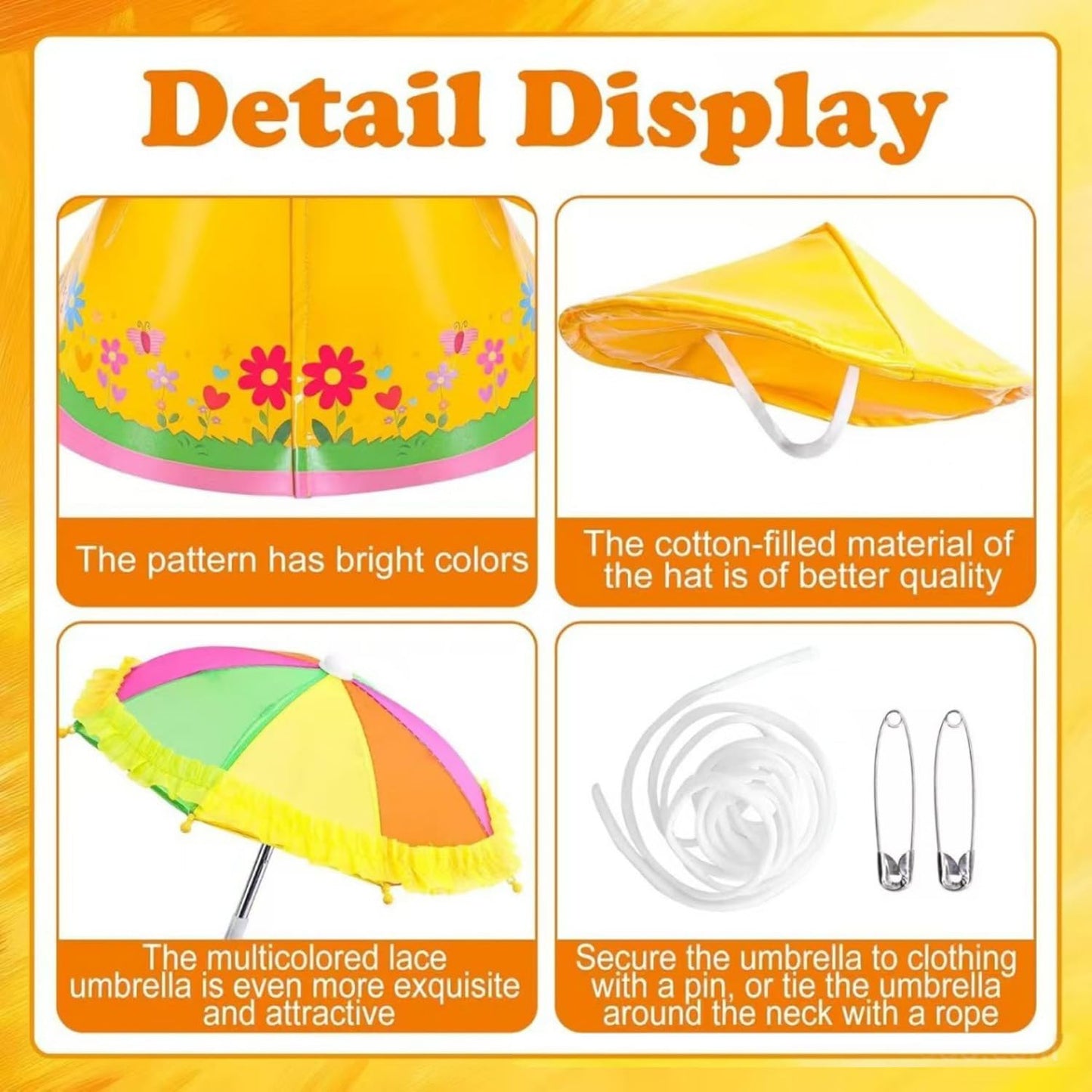 Porch Goose Raincoat Outfit, Waterproof Lawn Porch Goose Outfits with Umbrella & Hat for 23" Statue, Outdoor Patio Garden Yard Decoration (B)