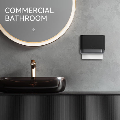 Paper Towel Dispenser Wall Mount Adhesive Multifold Trifold c-Fold Folded Commercial Paper Hand Towel Dispenser for Bathroom 10.8" L x 3.54" W x 8" H