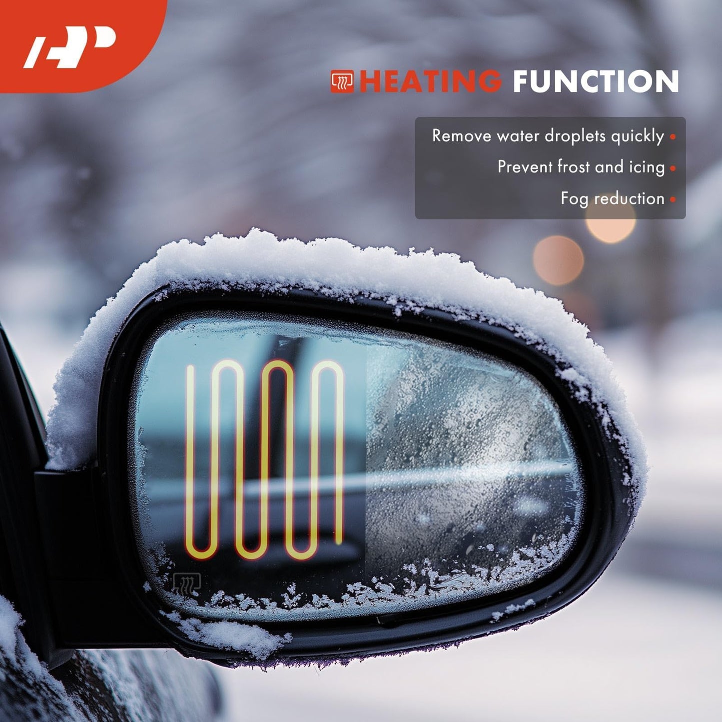 A-Premium Left Driver Side Heated Mirror Glass Compatible with BMW 320i 323i 325i 328i 328i xDrive 335d 335i xDrive 335is 125i 128i 135i, 2008-2013 - Convex Side Mirror Replace # 51167252893