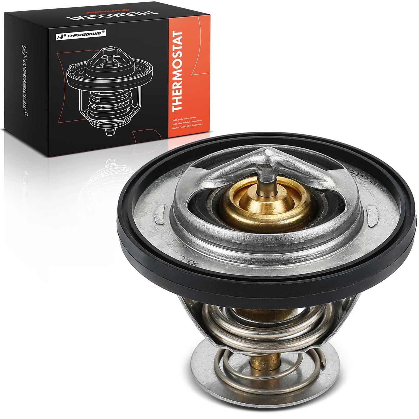 A-Premium Engine Coolant Thermostat with Seal Compatible with Ram 1500, 2500, 3500 & Jeep Grand Cherokee, Wrangler, Commander & Dodge Ram 1500 2500 3500, Charger, Durango, Challenger & Chrysler Aspen