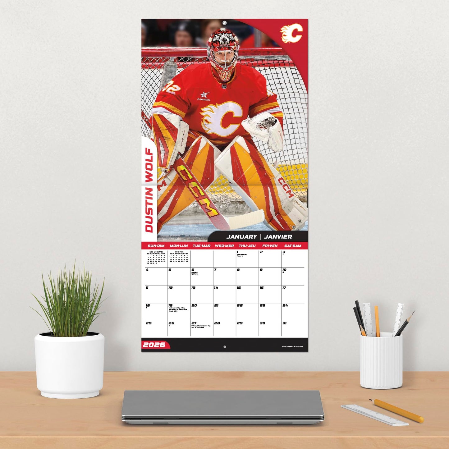 2026 Calgary Flames (Bilingual French) Wall Calendar